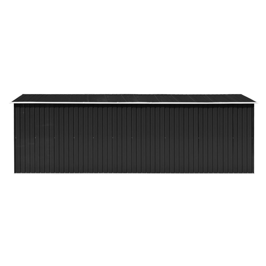 vidaXL Αποθήκη Κήπου Ανθρακί 257 x 580 x 181 εκ. από Μέταλλο