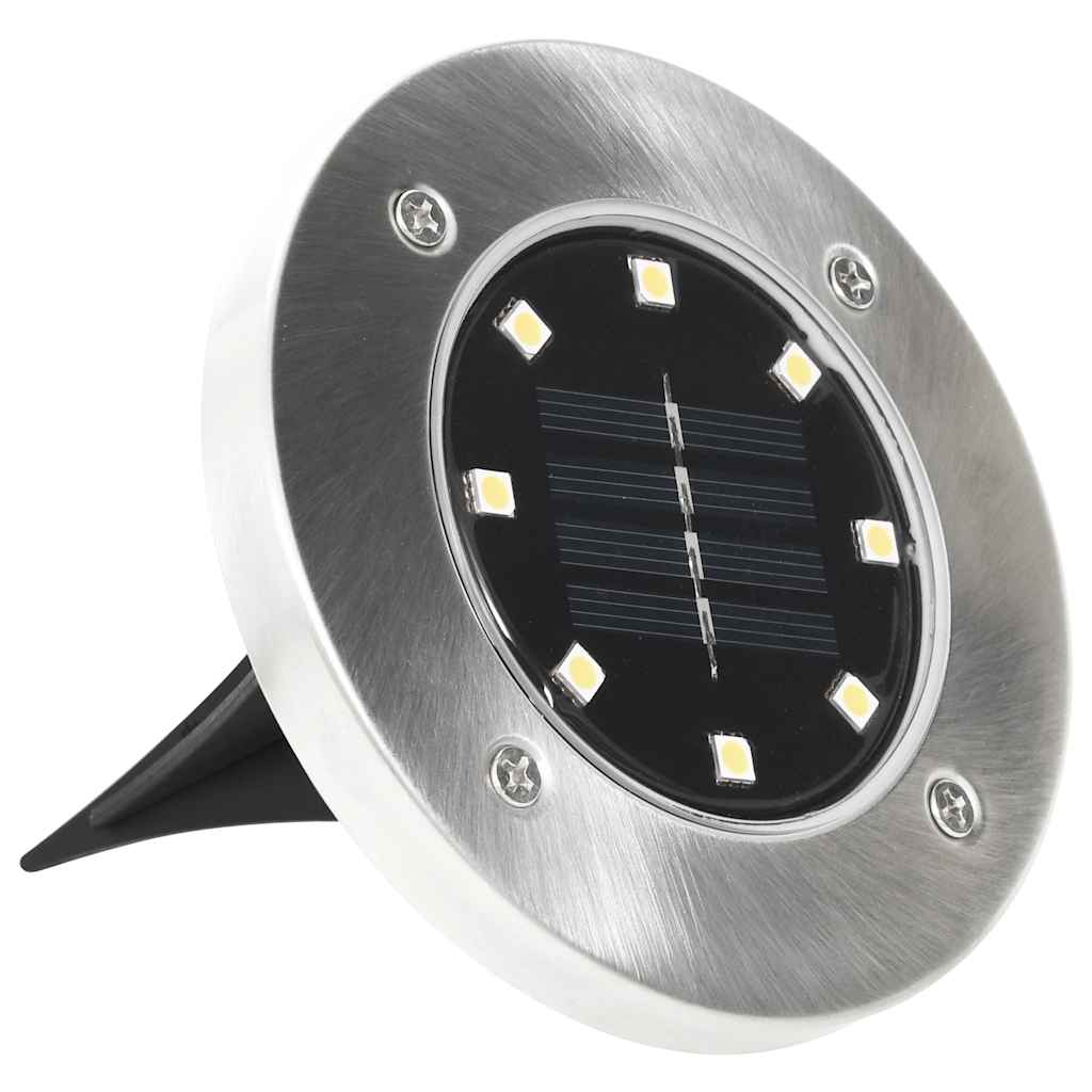 vidaXL Σποτ Ηλιακά Χωνευτά - Καρφωτά LED 8 τεμ. Θερμό Λευκό