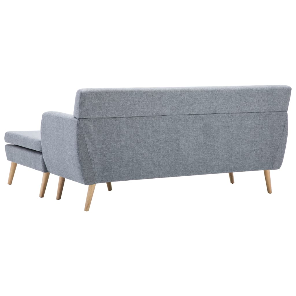 vidaXL Καναπές Γωνιακός Ανοιχτό Γκρι 171,5x138x81,5 εκ. Υφασμάτινος