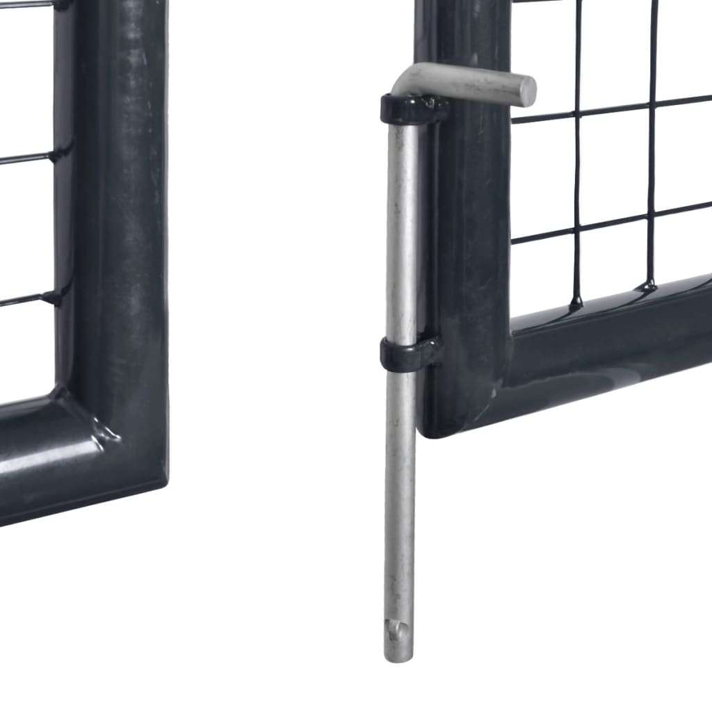 vidaXL Πόρτα Κήπου με Πλέγμα Γκρι 300x150 εκ. από Γαλβανισμένο Ατσάλι