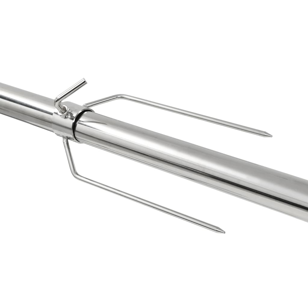 vidaXL Σούβλα Αυτόματη 207x45x81 εκ. από Ανοξείδωτο Ατσάλι με  Μοτέρ