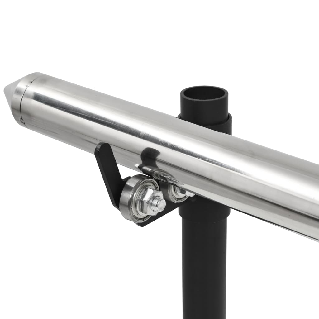 vidaXL Σούβλα Αυτόματη 207x45x81 εκ. από Ανοξείδωτο Ατσάλι με  Μοτέρ