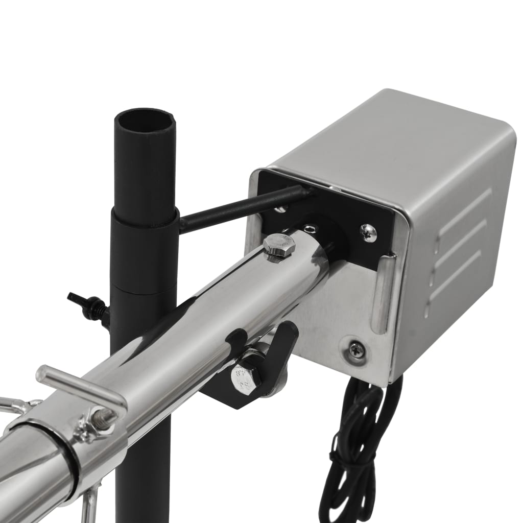 vidaXL Σούβλα Αυτόματη 207x45x81 εκ. από Ανοξείδωτο Ατσάλι με  Μοτέρ