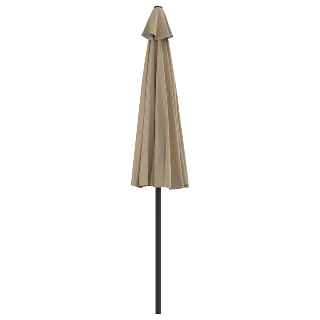 vidaXL Ομπρέλα Βεράντας Ημικυκλική Χρώμα Taupe 270x144 εκ Ιστός Αλουμ.