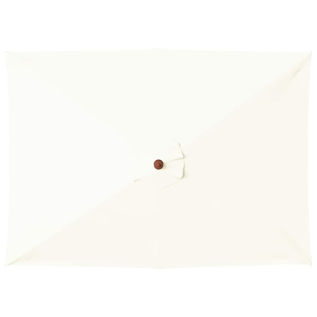 vidaXL Ομπρέλα Κήπου Χρώμα της Άμμου 150 x 200 εκ. με Ξύλινο Ιστό