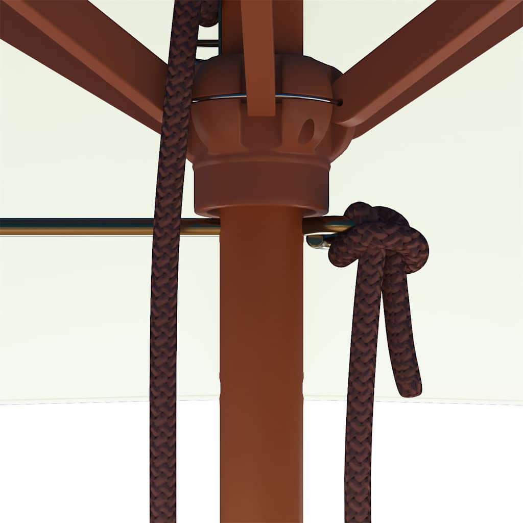 vidaXL Ομπρέλα Κήπου Χρώμα της Άμμου 150 x 200 εκ. με Ξύλινο Ιστό