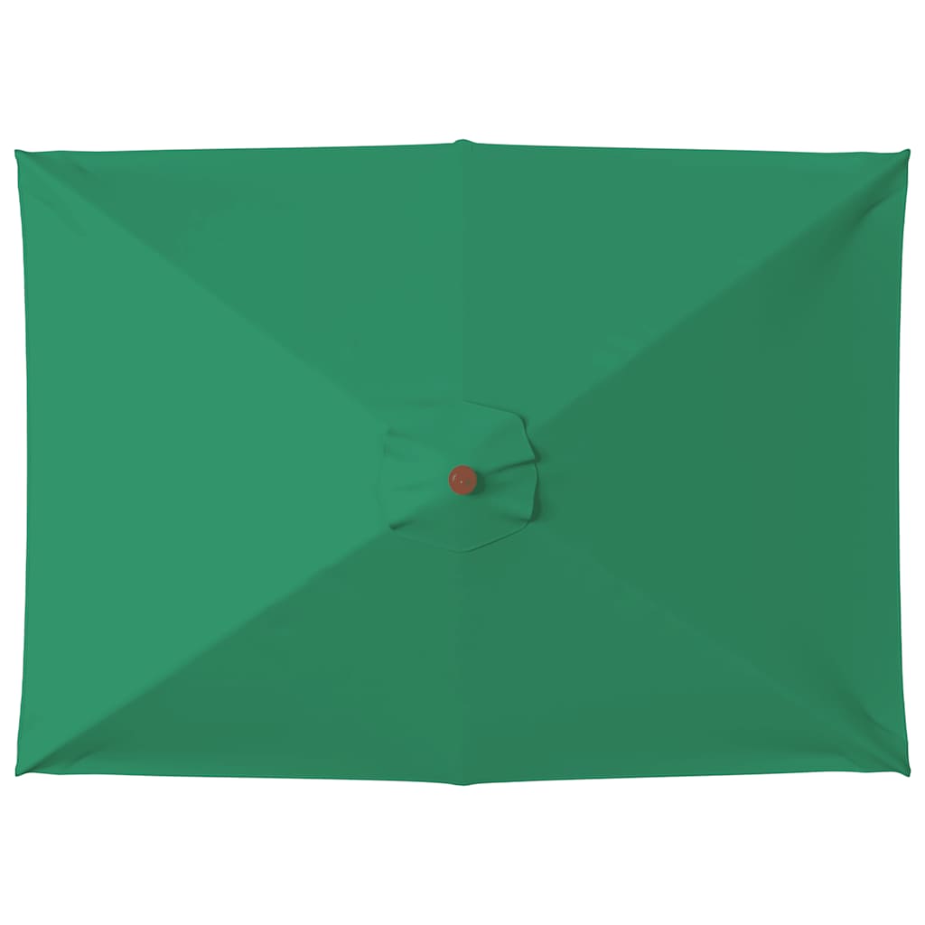 vidaXL Ομπρέλα Κήπου Πράσινη 150 x 200 εκ. με Ξύλινο Ιστό