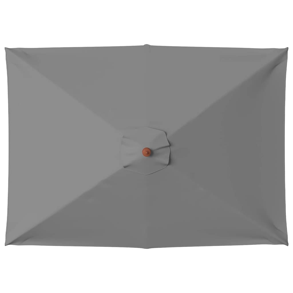 vidaXL Ομπρέλα Κήπου Ανθρακί 150 x 200 εκ. με Ξύλινο Ιστό