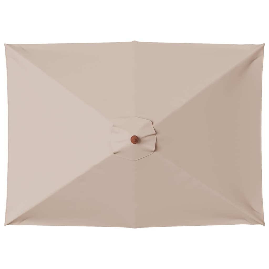 vidaXL Ομπρέλα Κήπου Χρώμα Taupe 150 x 200 εκ. με Ξύλινο Ιστό