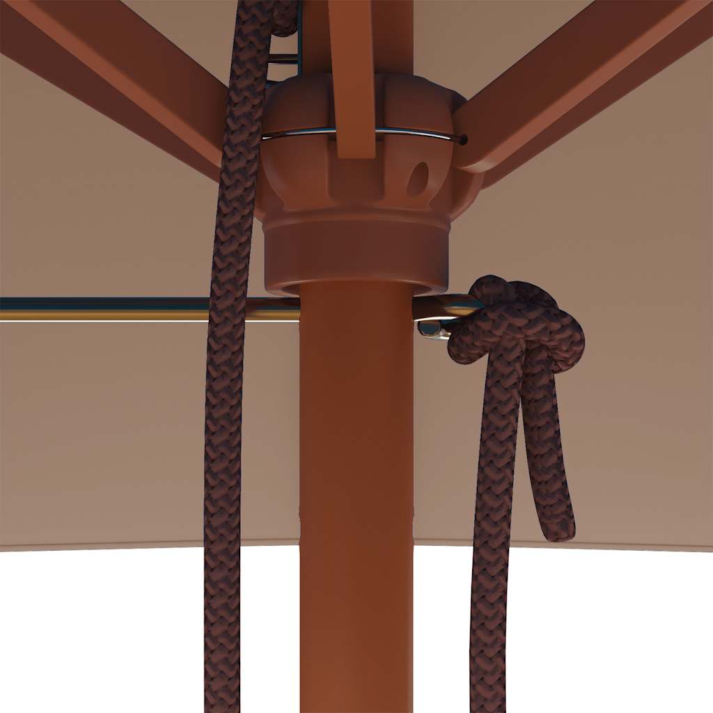 vidaXL Ομπρέλα Κήπου Χρώμα Taupe 150 x 200 εκ. με Ξύλινο Ιστό
