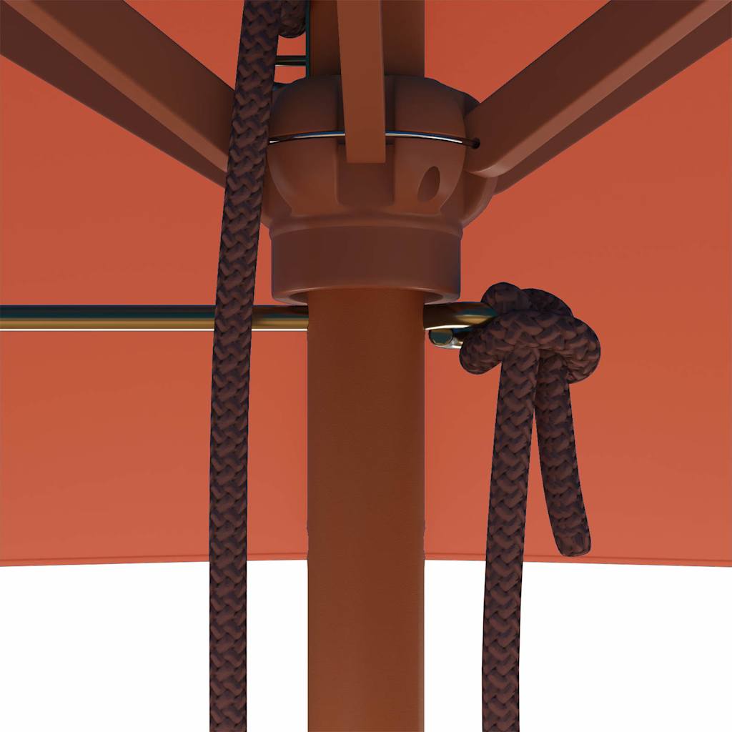 vidaXL Ομπρέλα Κήπου Τερακότα 150 x 200 εκ. με Ξύλινο Ιστό