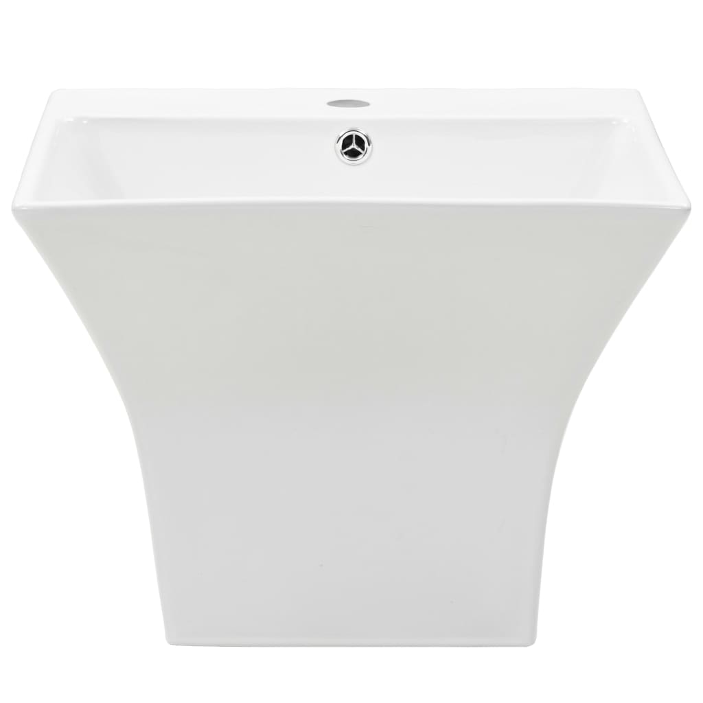 vidaXL Νιπτήρας Επιτοίχιος Λευκός 500 x 450 x 410 χιλ. Κεραμικός