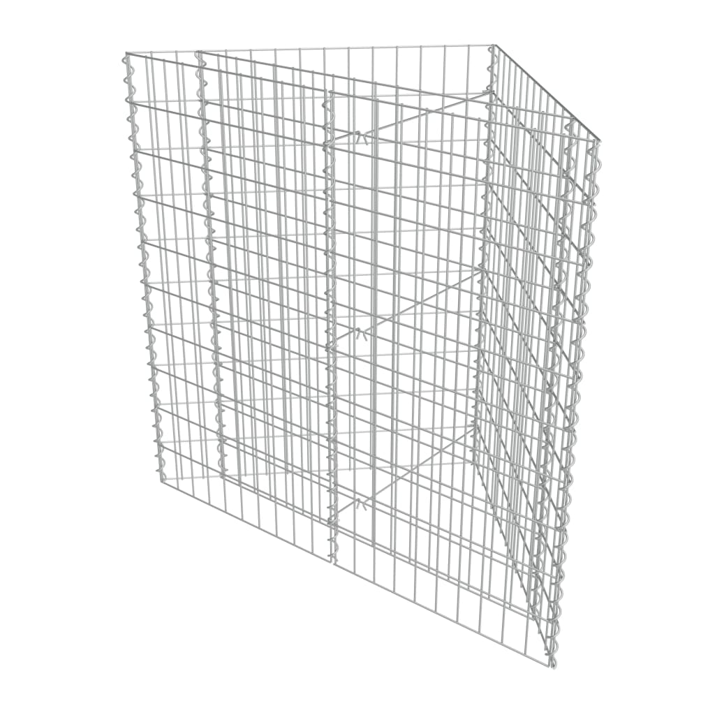 vidaXL Συρματοκιβώτιο-Γλάστρα Υπερυψωμένη 75x75x100 εκ. Γαλβ. Χάλυβας