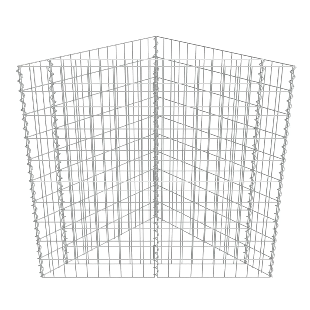vidaXL Συρματοκιβώτιο-Γλάστρα Υπερυψωμένη 75x75x100 εκ. Γαλβ. Χάλυβας
