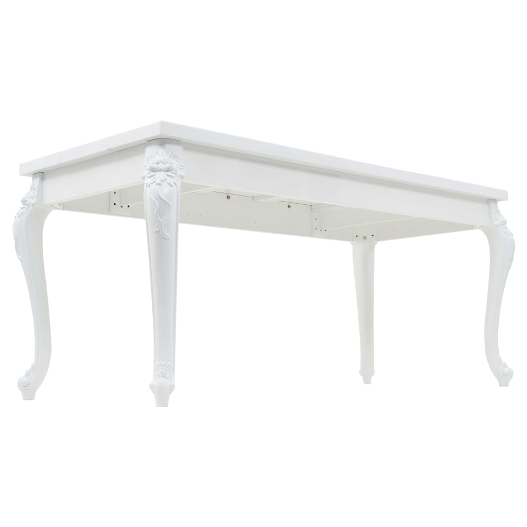vidaXL Τραπεζαρία Γυαλιστερή Λευκή 179 x 89 x 81 εκ.