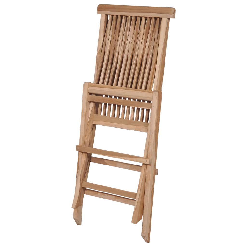 vidaXL Σετ Τραπεζαρίας Εξ. Χώρου Πτυσσόμενο 7 τεμ. από Μασίφ Ξύλο Teak