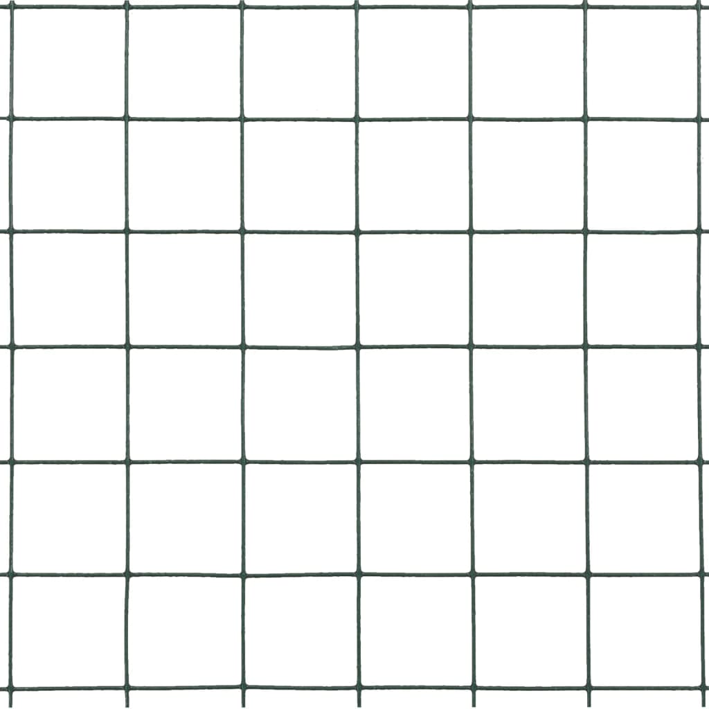 vidaXL Συρματόπλεγμα Κοτετσόσυρμα Πράσινο 10x0,5 μ. Ατσάλι Επικάλ. PVC