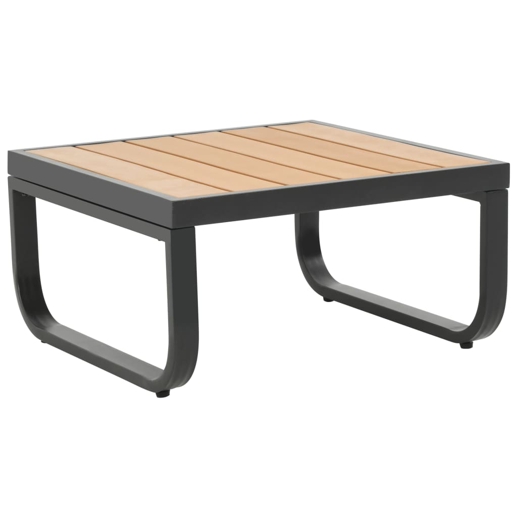 vidaXL Σετ Γωνιακού Καναπέ Κήπου 2 τεμ. από Αλουμίνιο/WPC με Μαξιλάρια