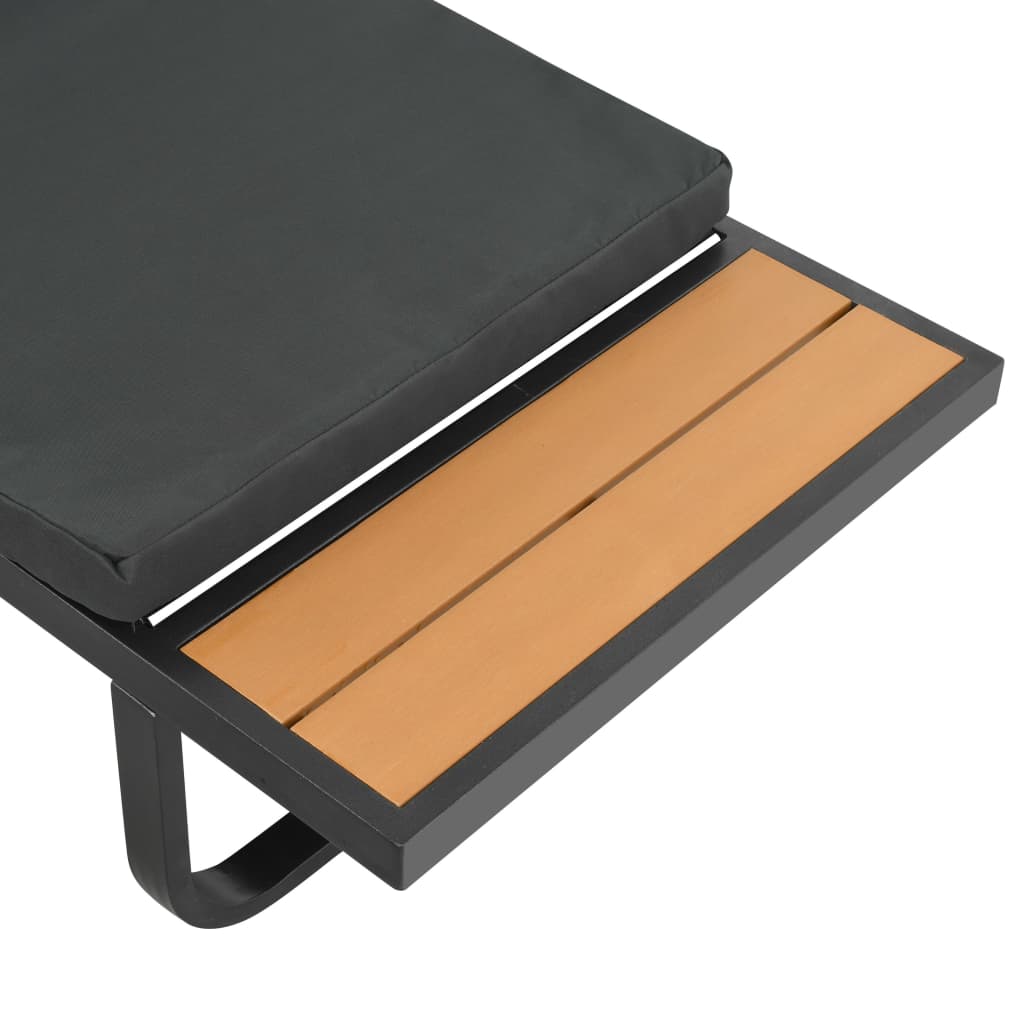 vidaXL Σετ Γωνιακού Καναπέ Κήπου 2 τεμ. από Αλουμίνιο/WPC με Μαξιλάρια