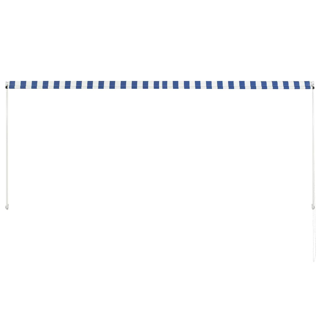 vidaXL Τέντα Συρόμενη Μπλε / Λευκό 300 x 150 εκ.