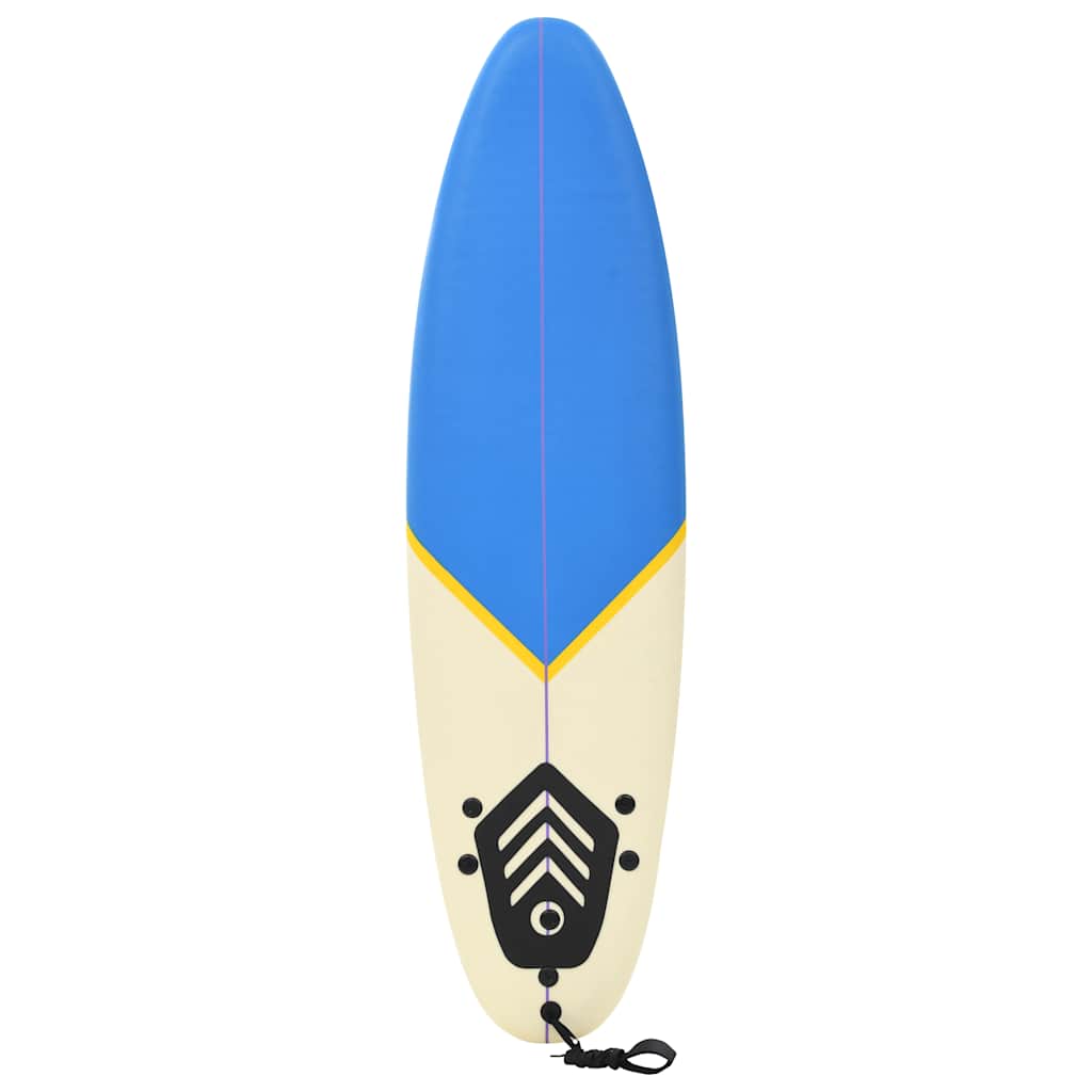 vidaXL Σανίδα Surf Μπλε / Κρεμ 170 εκ.