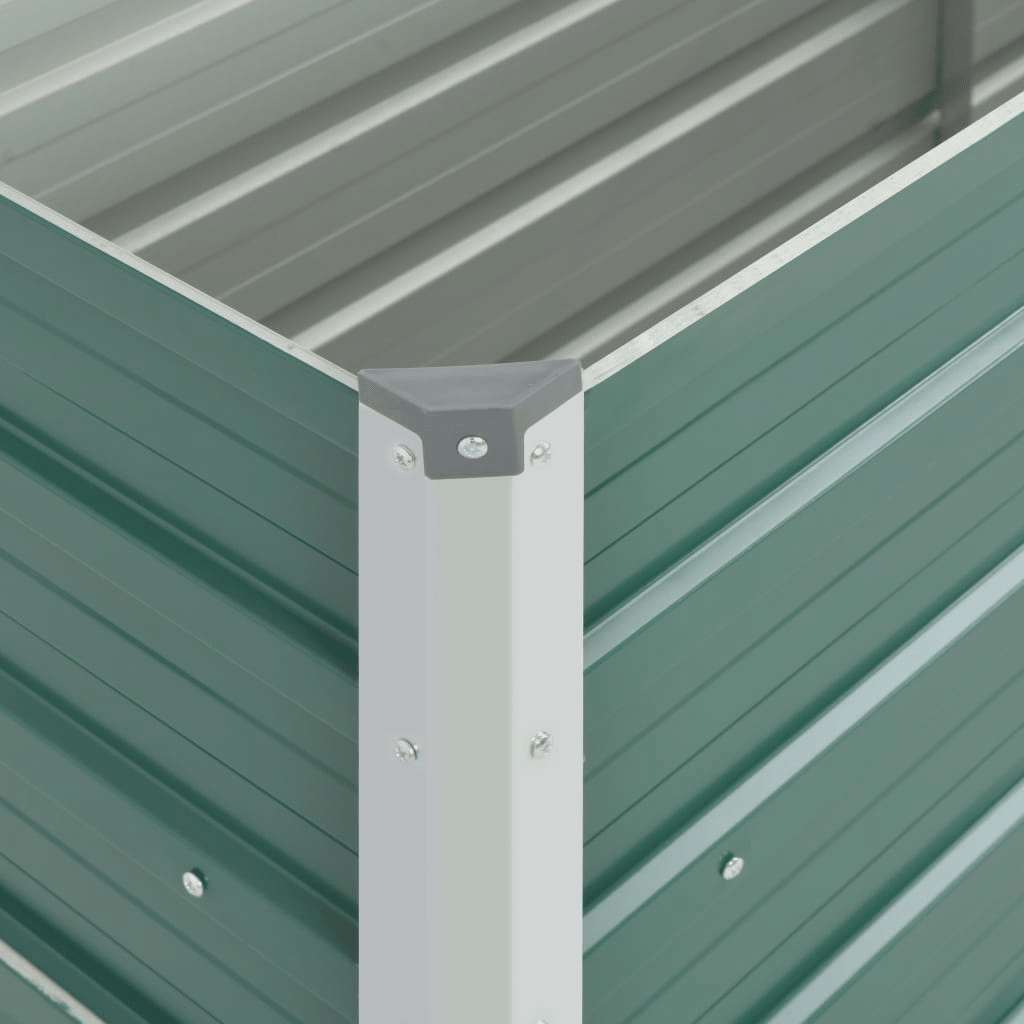 vidaXL Ζαρντινιέρα Υπερυψωμένη Πράσινη 160x40x77 εκ. Γαλβαν. Χάλυβας
