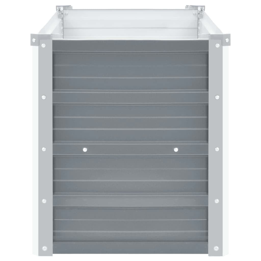 vidaXL Ζαρντινιέρα Υπερυψωμένη Γκρι 160x40x45 εκ. Γαλβανισμ. Χάλυβας