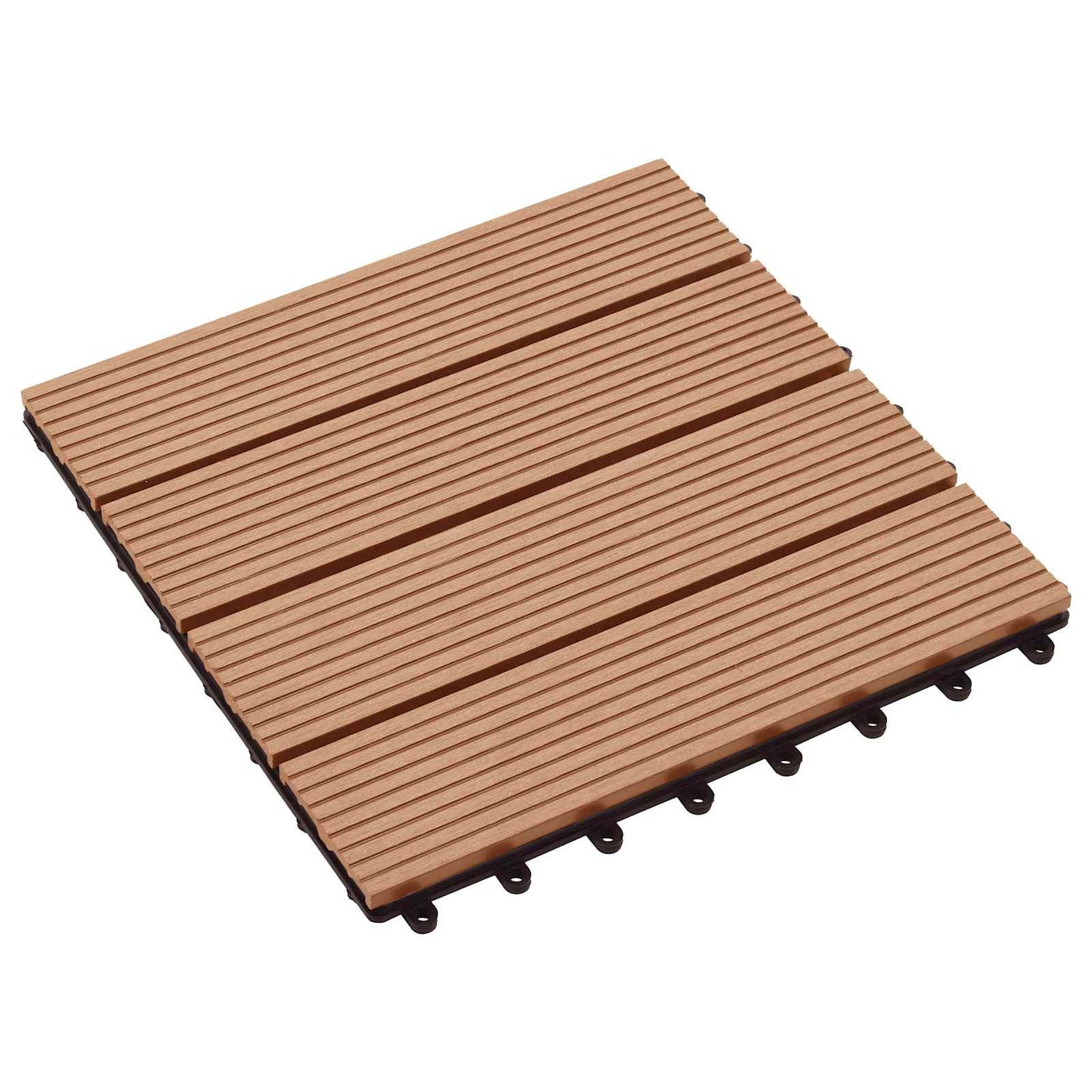 vidaXL Πλάκα Κατασκευής 11 pcs Ξύλο teak 30 x 30 cm WPC