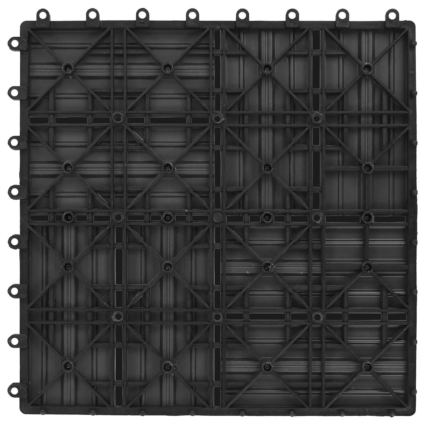 vidaXL Πλάκα Κατασκευής 11 pcs Γκρι 30 x 30 cm WPC