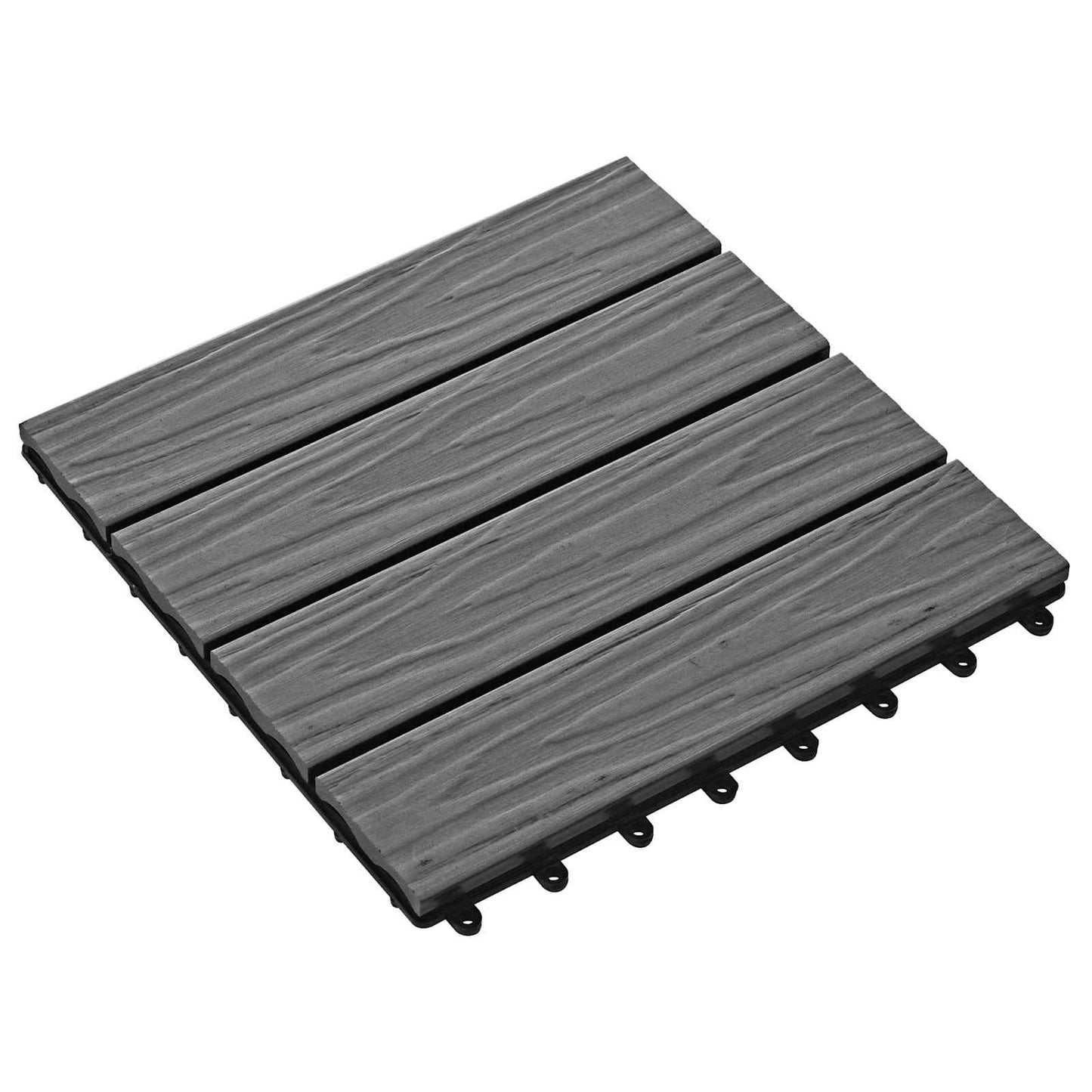 vidaXL Πλάκα Κατασκευής 3D Σχεδίαση 11 pcs Γκρι 30 x 30 cm WPC