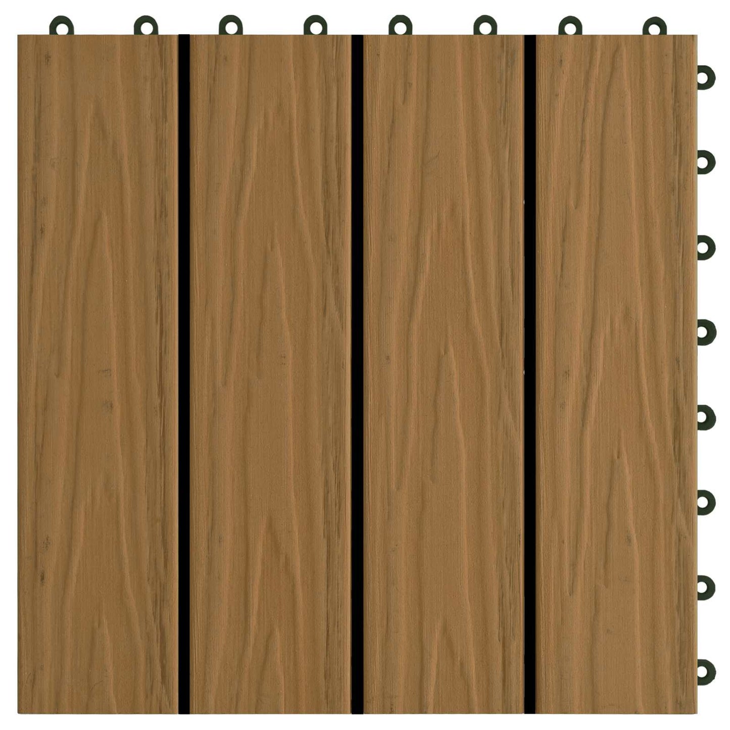 vidaXL Πλάκα Κατασκευής 3D Σχεδίαση 11 pcs Ξύλο teak 30 x 30 cm WPC