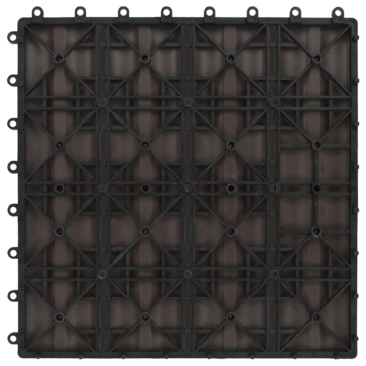 vidaXL Πλάκα Κατασκευής 3D Σχεδίαση 11 pcs Σκούρο Καφέ 30 x 30 cm WPC