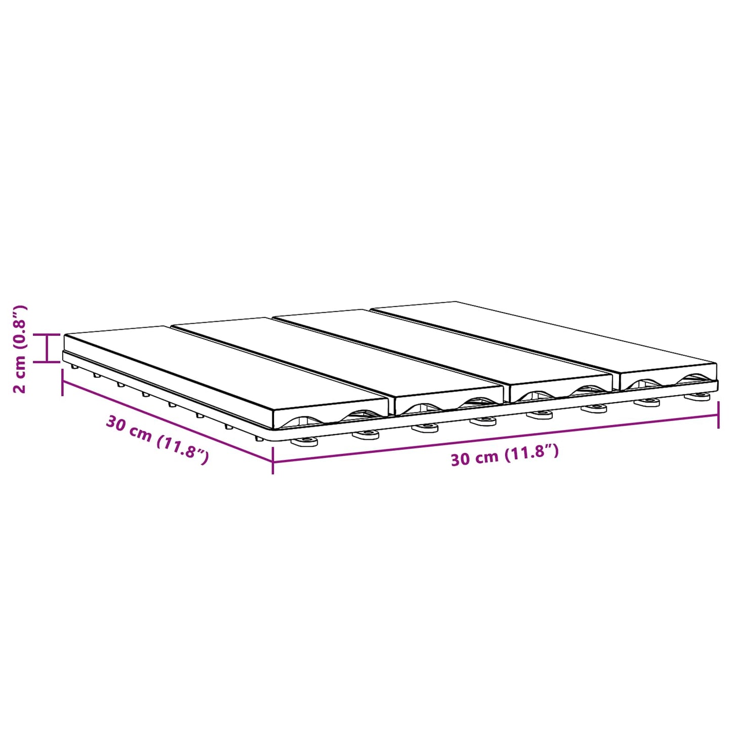 vidaXL Πλάκα Κατασκευής 3D Σχεδίαση 11 pcs Σκούρο Καφέ 30 x 30 cm WPC