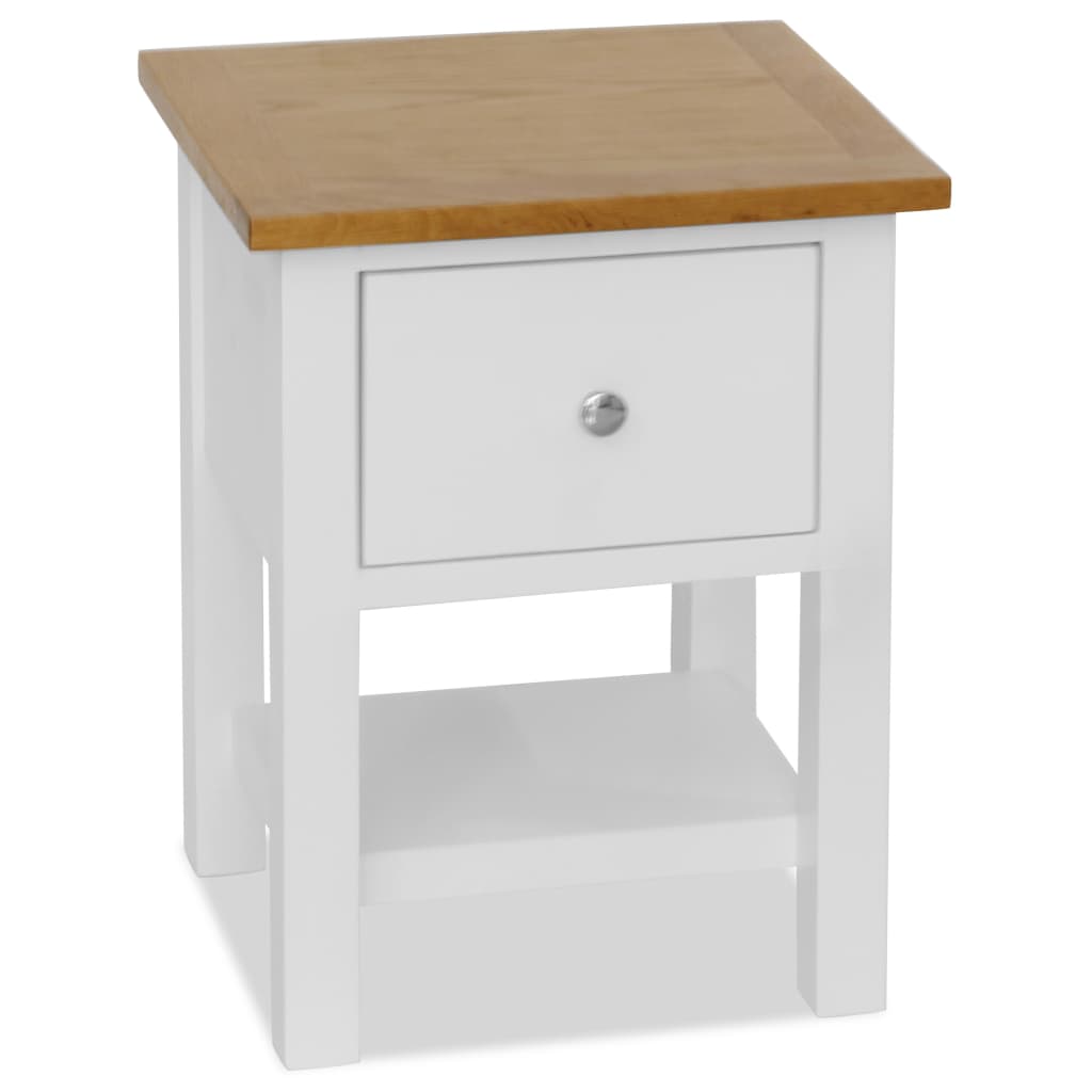 vidaXL Κομοδίνο 36 x 30 x 47 εκ. από Μασίφ Ξύλο Δρυός