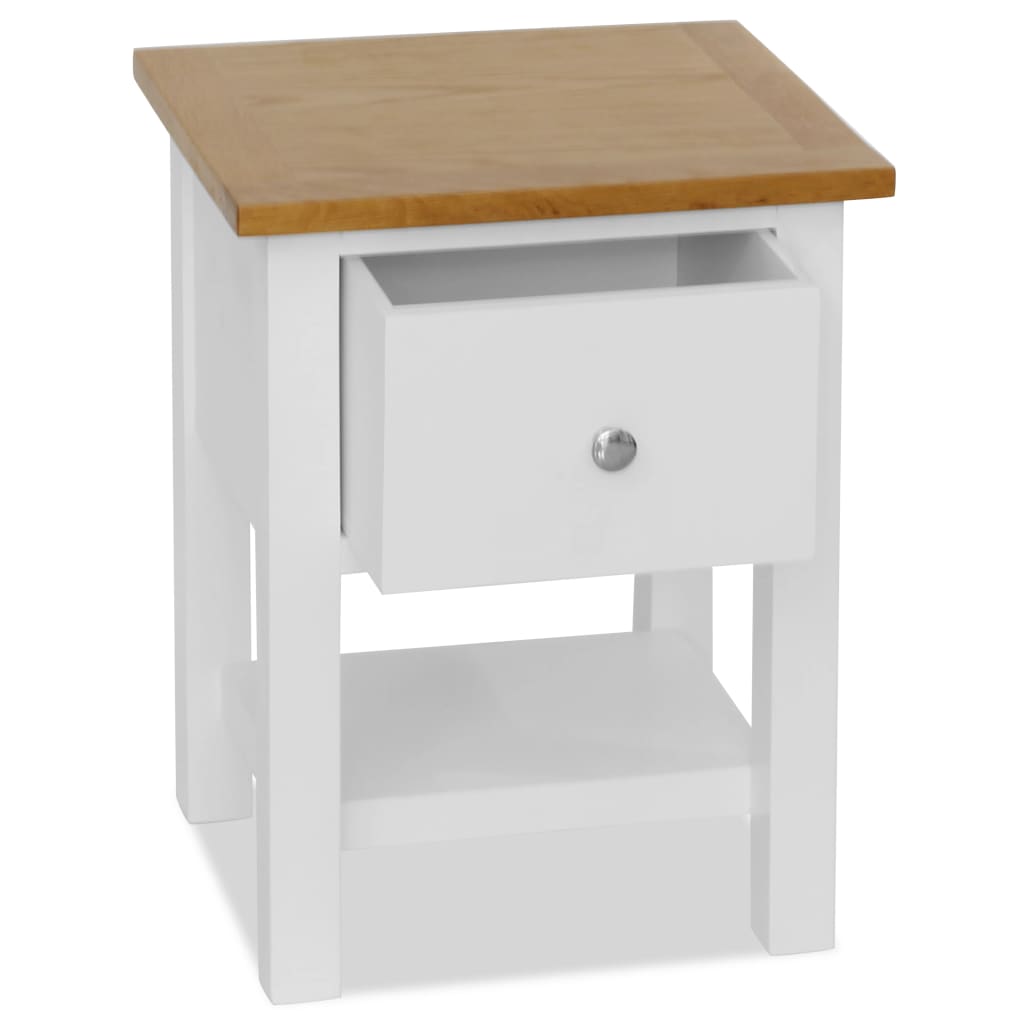 vidaXL Κομοδίνο 36 x 30 x 47 εκ. από Μασίφ Ξύλο Δρυός
