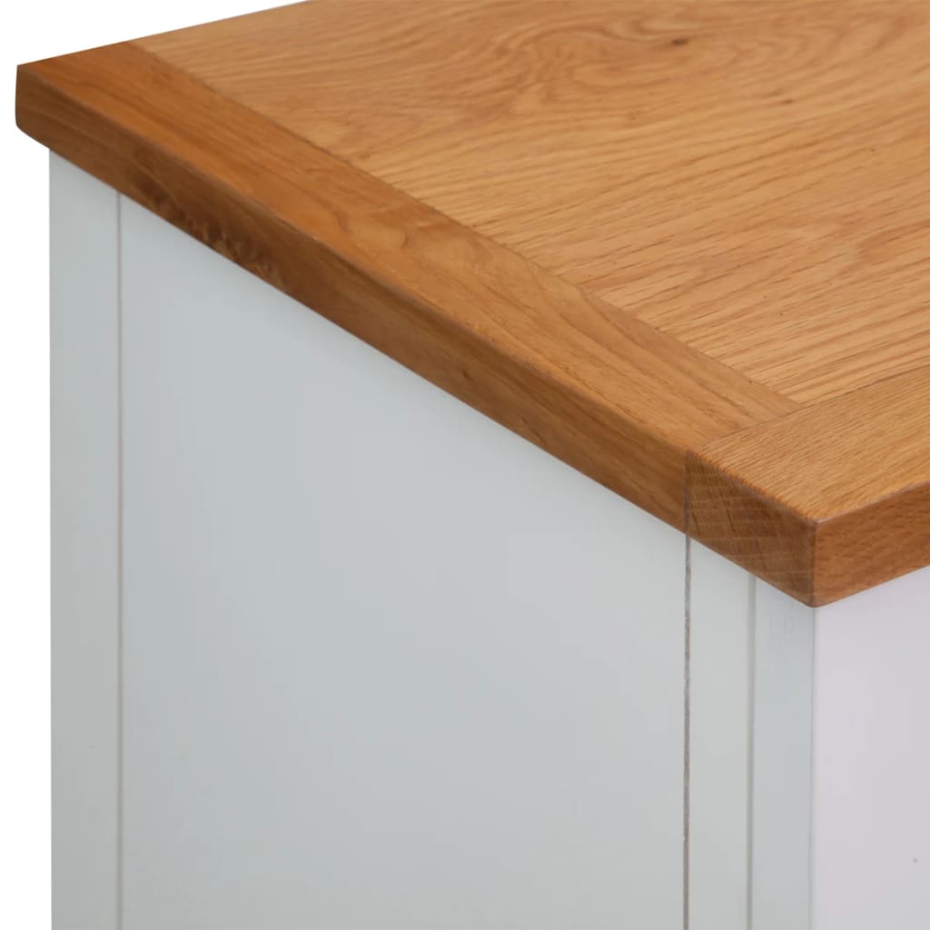 vidaXL Ντουλάπι / Ψηλός Μπουφές 90 x 33,5 x 83 εκ. Μασίφ Ξύλο Δρυός