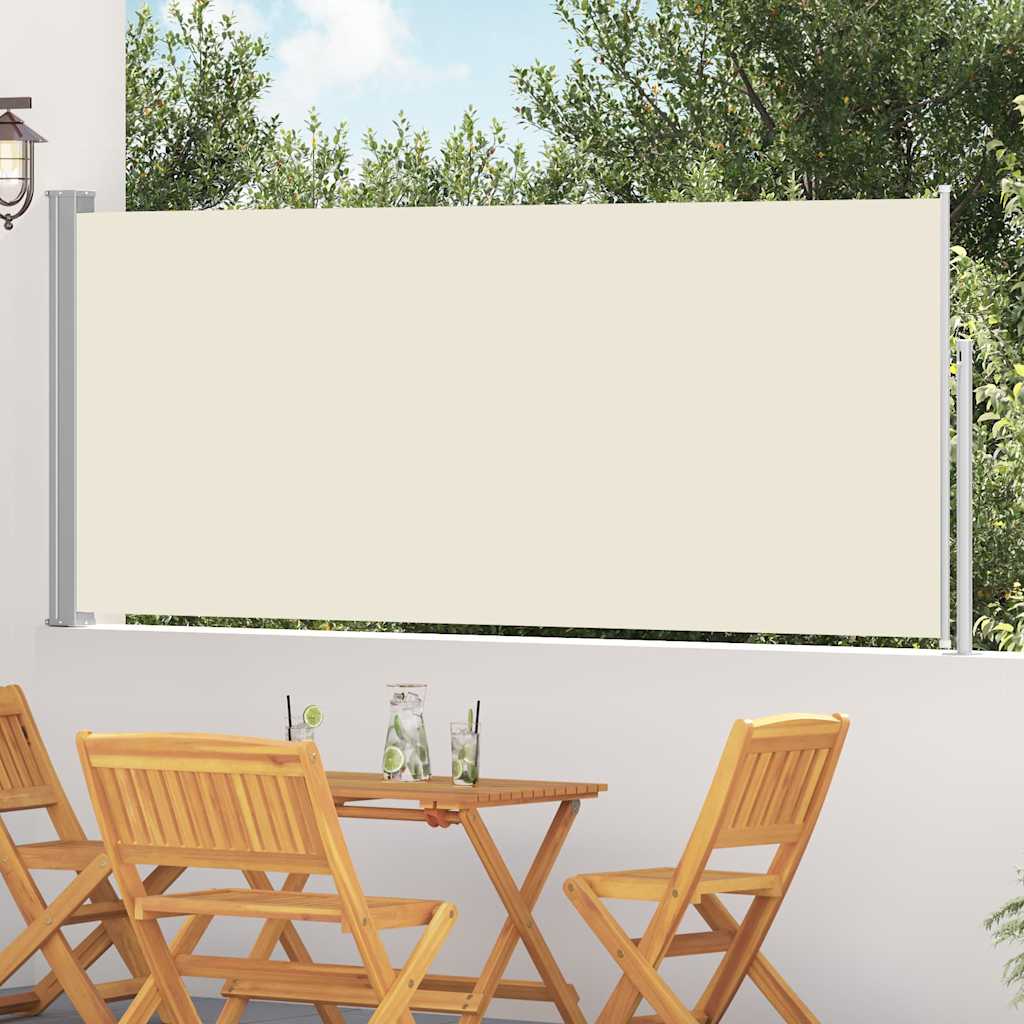 vidaXL Σκίαστρο Πλαϊνό Συρόμενο Κρεμ 120 x 300 εκ.