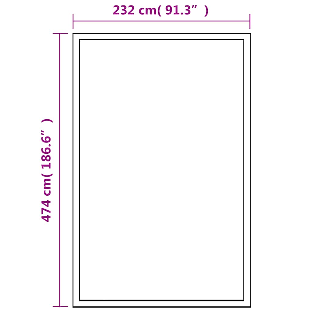 vidaXL Θερμοκήπιο 481 x 250 x 195 εκ. 23,44 μ³ Αλουμινίου