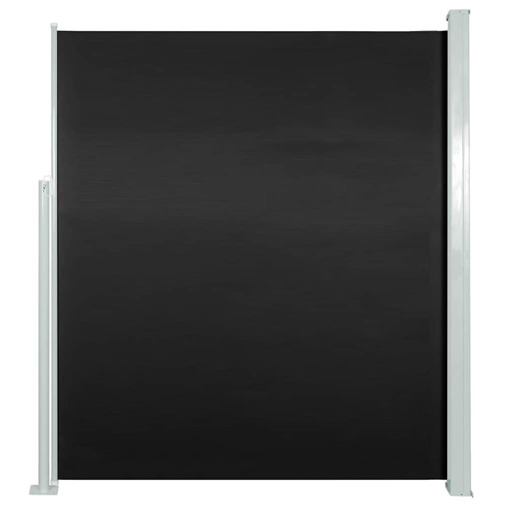 vidaXL Διαχωριστικό Βεράντας Συρόμενο Μαύρο 160 x 500 εκ.