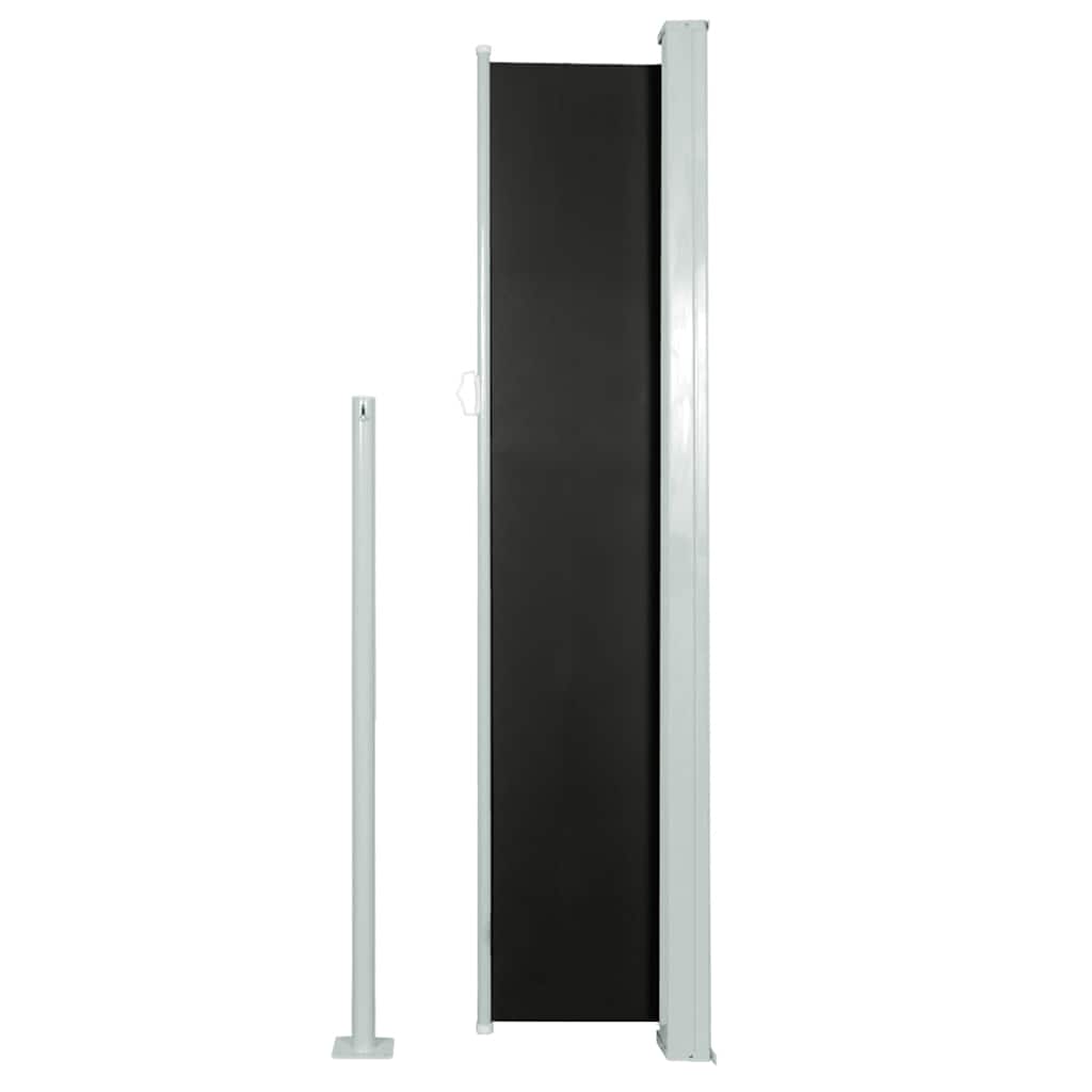 vidaXL Διαχωριστικό Βεράντας Συρόμενο Μαύρο 160 x 500 εκ.