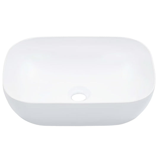 vidaXL Νιπτήρας Λευκός 45,5 x 32 x 13 εκ. Κεραμικός
