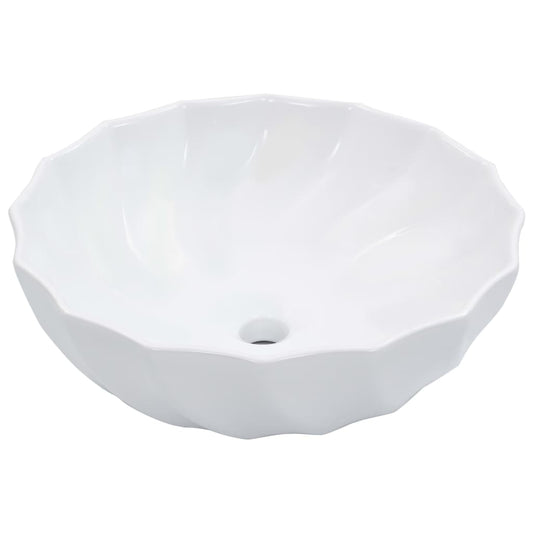 vidaXL Νιπτήρας Λευκός 46 x 17 εκ. Κεραμικός