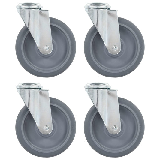 vidaXL Ρόδες Περιστρεφόμενες Βιδωτές 4 τεμ. 125 χιλ.