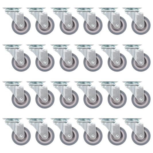 vidaXL Ρόδες Περιστρεφόμενες 24 τεμ. 50 χιλ.