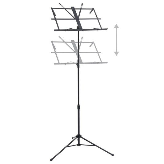 vidaXL Αναλόγιο Μουσικής Μαύρο Ατσάλινο