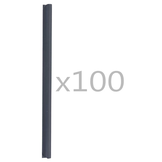 vidaXL Σύνδεσμοι Στερέωσης Ρολού Περίφραξης 100 τεμ. Ανθρακί από PVC