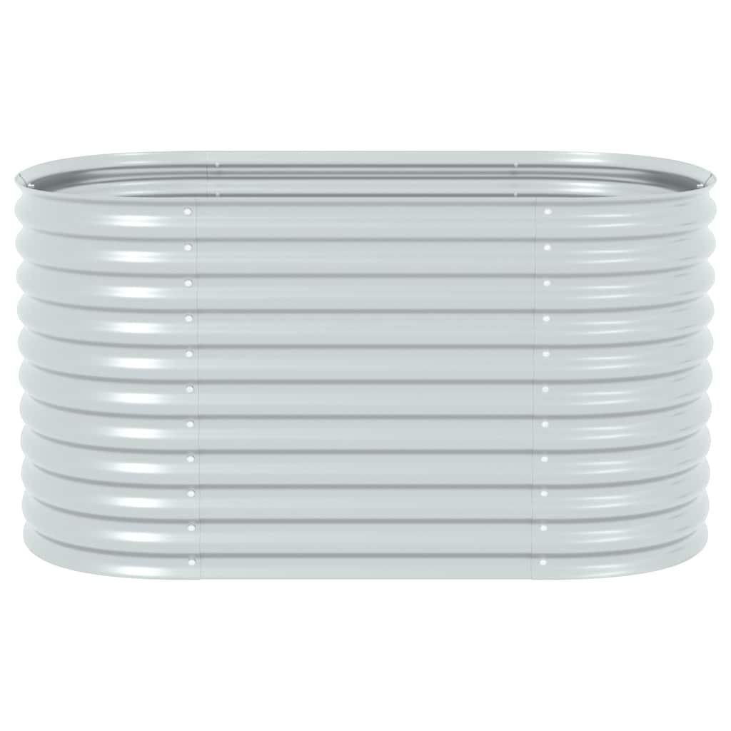 vidaXL Ζαρντινιέρα Υπερυψωμένη Ασημί 160x80x81 εκ. Γαλβανισμ. Χάλυβας