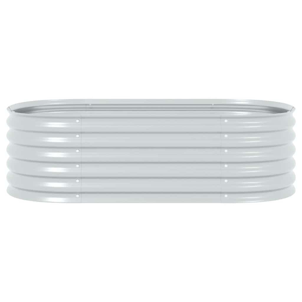 vidaXL Ζαρντινιέρα Υπερυψωμένη Ασημί 160x80x44 εκ. Γαλβανισμ. Χάλυβας