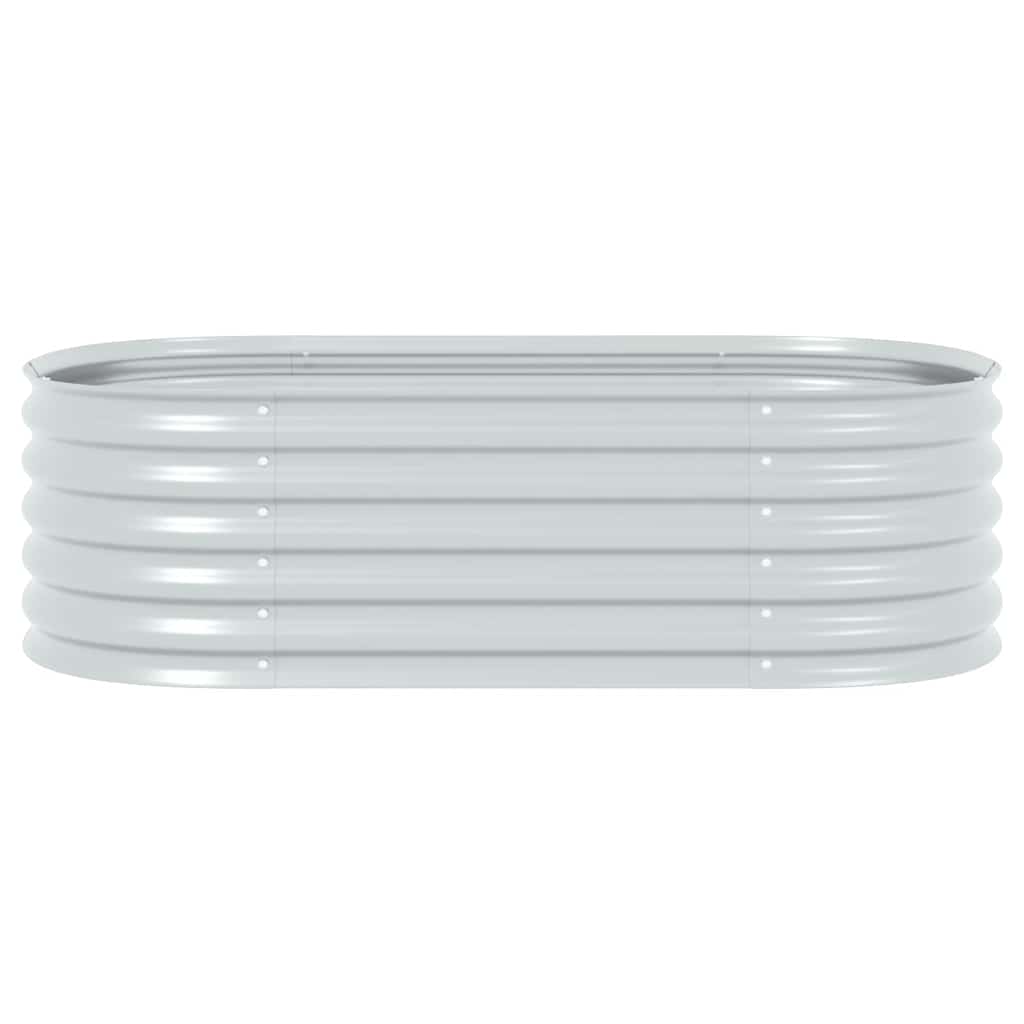 vidaXL Ζαρντινιέρα Υπερυψωμένη Ασημί 160x80x44 εκ. Γαλβανισμ. Χάλυβας