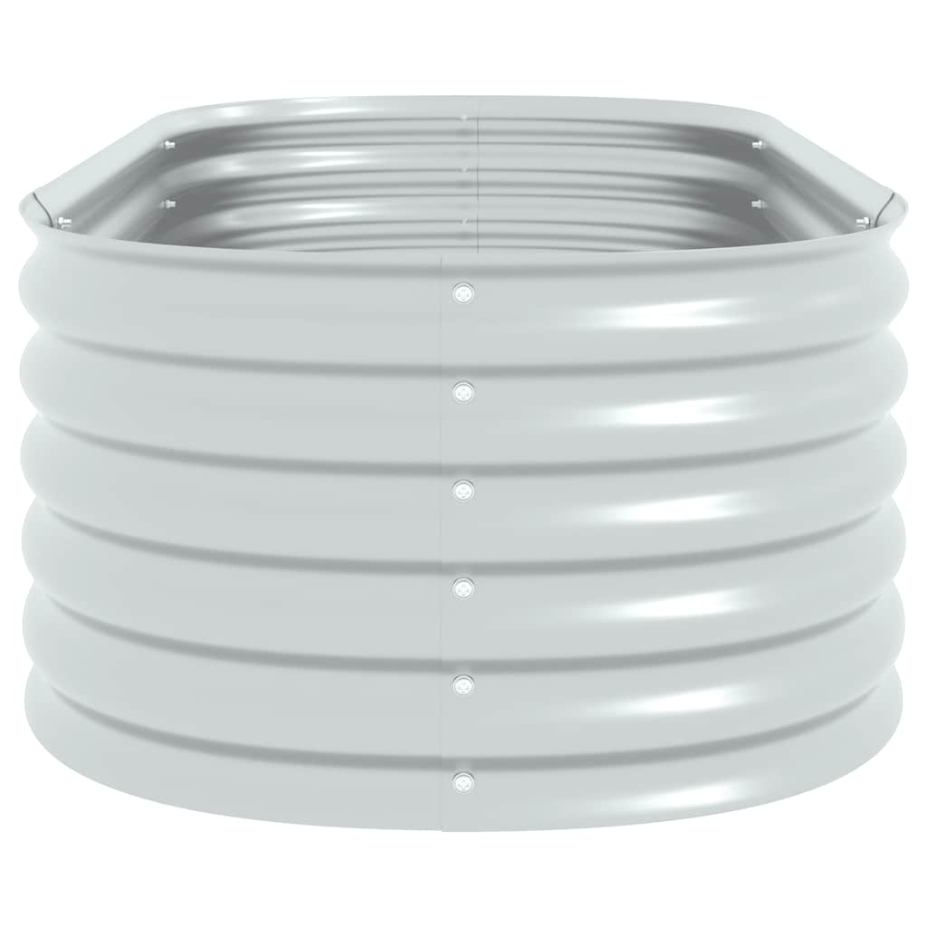 vidaXL Ζαρντινιέρα Υπερυψωμένη Ασημί 160x80x44 εκ. Γαλβανισμ. Χάλυβας